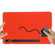 For Samsung Galaxy Tab S9 FE Pure Color Liquid Silicone Shockproof Tablet Case(Red)