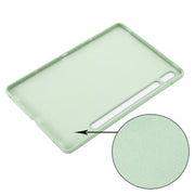 For Samsung Galaxy Tab S9 FE Pure Color Liquid Silicone Shockproof Tablet Case(Green)