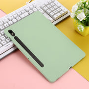 For Samsung Galaxy Tab S9 FE Pure Color Liquid Silicone Shockproof Tablet Case(Green)