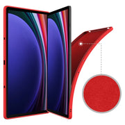 For Samsung Galaxy Tab S9+ Pure Color Liquid Silicone Shockproof Tablet Case(Red)