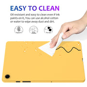 For Samsung Galaxy Tab A9+ Pure Color Liquid Silicone Shockproof Tablet Case(Yellow)