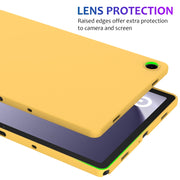 For Samsung Galaxy Tab A9+ Pure Color Liquid Silicone Shockproof Tablet Case(Yellow)