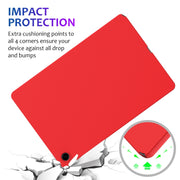 For Samsung Galaxy Tab A9+ Pure Color Liquid Silicone Shockproof Tablet Case(Red)