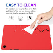 For Samsung Galaxy Tab A9+ Pure Color Liquid Silicone Shockproof Tablet Case(Red)