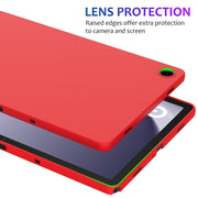 For Samsung Galaxy Tab A9+ Pure Color Liquid Silicone Shockproof Tablet Case(Red)