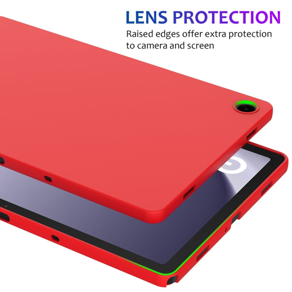 For Samsung Galaxy Tab A9+ Pure Color Liquid Silicone Shockproof Tablet Case(Red)