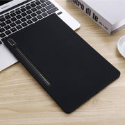 For Samsung Galaxy Tab S9 FE+ / S10+ Pure Color Liquid Silicone Shockproof Tablet Case(Black)