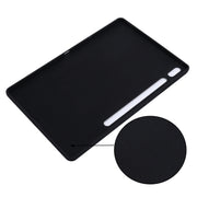 For Samsung Galaxy Tab S9 FE+ / S10+ Pure Color Liquid Silicone Shockproof Tablet Case(Black)