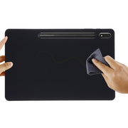 For Samsung Galaxy Tab S9 FE+ / S10+ Pure Color Liquid Silicone Shockproof Tablet Case(Black)
