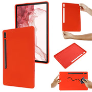 For Samsung Galaxy Tab S9 FE+ / S10+ Pure Color Liquid Silicone Shockproof Tablet Case(Red)