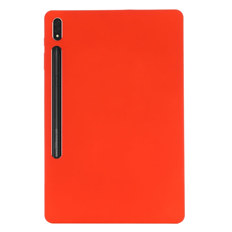 For Samsung Galaxy Tab S9 FE+ / S10+ Pure Color Liquid Silicone Shockproof Tablet Case(Red)