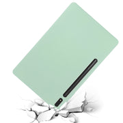 For Samsung Galaxy Tab S9 FE+ / S10+ Pure Color Liquid Silicone Shockproof Tablet Case(Green)