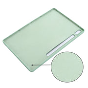 For Samsung Galaxy Tab S9 FE+ / S10+ Pure Color Liquid Silicone Shockproof Tablet Case(Green)