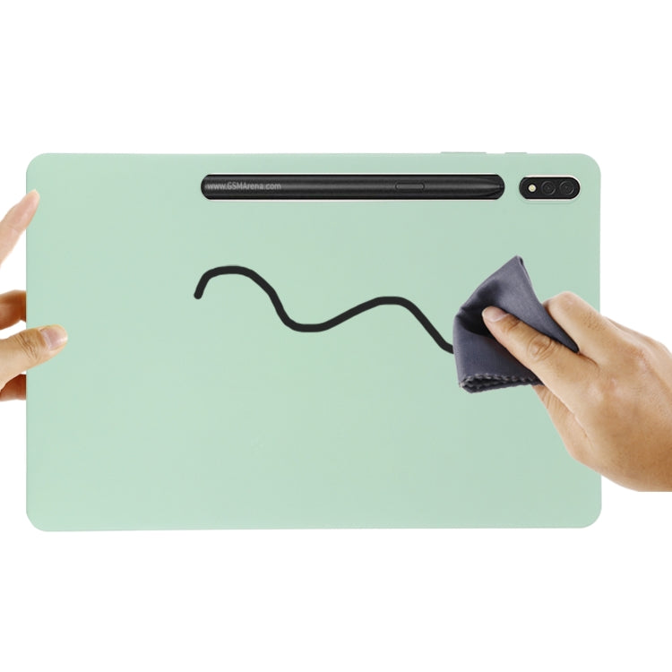 For Samsung Galaxy Tab S9 FE+ / S10+ Pure Color Liquid Silicone Shockproof Tablet Case(Green)