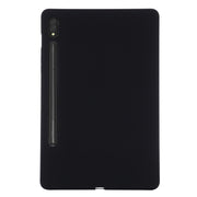 For Samsung Galaxy Tab S9 Pure Color Liquid Silicone Shockproof Tablet Case(Black)
