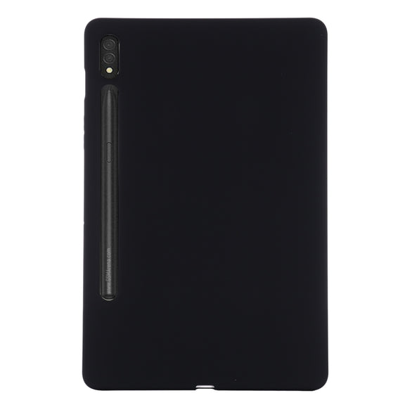 For Samsung Galaxy Tab S9 Pure Color Liquid Silicone Shockproof Tablet Case(Black)