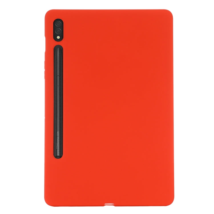 For Samsung Galaxy Tab S9 Pure Color Liquid Silicone Shockproof Tablet Case(Red)