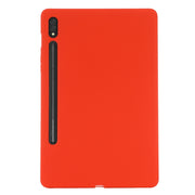 For Samsung Galaxy Tab S9 Pure Color Liquid Silicone Shockproof Tablet Case(Red)
