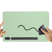 For Samsung Galaxy Tab S9 Pure Color Liquid Silicone Shockproof Tablet Case(Green)