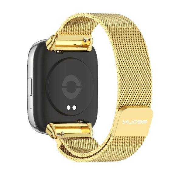 For Redmi Watch 3 Lite / Watch 3 Active Mijobs Milan Magnetic Metal Watch Band(Gold)