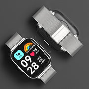 For Redmi Watch 3 Lite / Watch 3 Active Mijobs Milan Buckle Metal Watch Band(Silver)