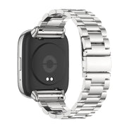 For Redmi Watch 3 Lite / Watch 3 Active Mijobs Three-Bead Metal Stainless Steel Watch Band(Silver)