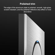 86mm Gray Aluminum Wire Drawing LED Switch Panel, Style:TV-Telephone socket