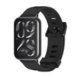 For Xiaomi Mi Band 8 Pro Mijobs Flat Hole Breathable Silicone Watch Band(Black) - Watch Bands by MIJOBS | Online Shopping South Africa | PMC TechLife | Buy Now Pay Later Mobicred