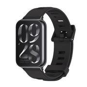 For Xiaomi Mi Band 8 Pro Mijobs Flat Hole Breathable Silicone Watch Band(Black)