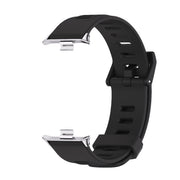 For Xiaomi Smart Band 9 Pro / 8 Pro Mijobs Flat Hole Breathable Silicone Watch Band(Black+Silver)