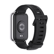 For Xiaomi Smart Band 9 Pro / 8 Pro Mijobs Flat Hole Breathable Silicone Watch Band(Black+Silver)