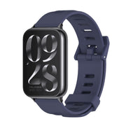 For Xiaomi Smart Band 9 Pro / 8 Pro Mijobs Flat Hole Breathable Silicone Watch Band(Midnight Blue+Black)