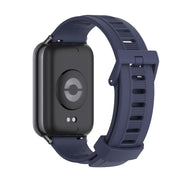 For Xiaomi Smart Band 9 Pro / 8 Pro Mijobs Flat Hole Breathable Silicone Watch Band(Midnight Blue+Black)