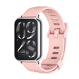 For Xiaomi Smart Band 9 Pro / 8 Pro Mijobs Flat Hole Breathable Silicone Watch Band(Pink+Silver) - free shipping - PMc TechLife - Order now!