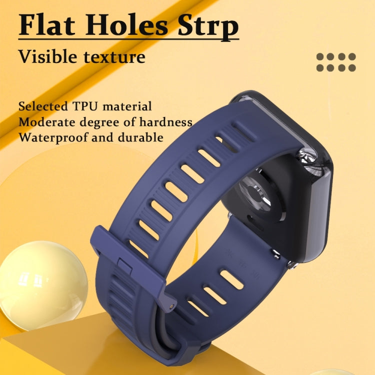 For Xiaomi Mi Band 8 Pro Mijobs Flat Hole Breathable Silicone Watch Band(Black)
