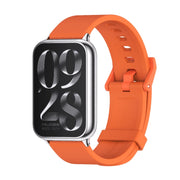 For Xiaomi Smart Band 9 Pro / 8 Pro Mijobs Silicone Breathable Watch Band(Orange Silver)