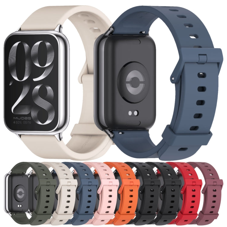 For Xiaomi Smart Band 9 Pro / 8 Pro Mijobs Silicone Breathable Watch Band(Grey+Silver)
