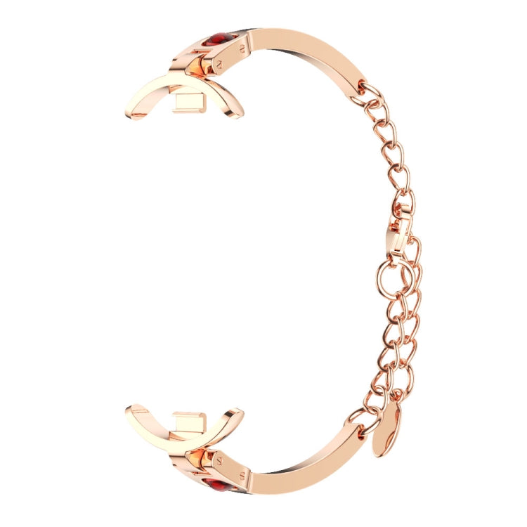 For Xiaomi Mi Band 8 Mijobs Ruyi Beauty Bracelet Watch Band(Rose Gold Red)