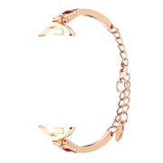 For Xiaomi Mi Band 8 Mijobs Ruyi Beauty Bracelet Watch Band(Rose Gold Red)