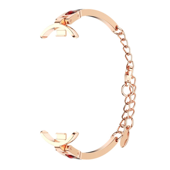 For Xiaomi Mi Band 8 Mijobs Ruyi Beauty Bracelet Watch Band(Rose Gold Red)