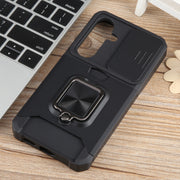 For Samsung Galaxy S24 5G Camera Shield Card Slot PC+TPU Phone Case(Black)