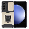 For Samsung Galaxy S24 5G Camera Shield Card Slot PC+TPU Phone Case(Gold) - Galaxy S24 5G Cases by PMC TechLife | Online Shopping South Africa | PMC TechLife