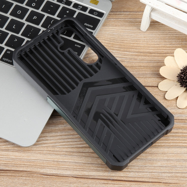 For Samsung Galaxy S24+ 5G Camera Shield Card Slot PC+TPU Phone Case(Dark Green)
