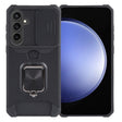 For Samsung Galaxy S24+ 5G Camera Shield Card Slot PC+TPU Phone Case(Black) - Galaxy S24+ 5G Cases by PMC TechLife | Online Shopping South Africa | PMC TechLife