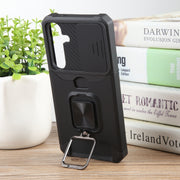For Samsung Galaxy S24+ 5G Camera Shield Card Slot PC+TPU Phone Case(Black)