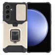 For Samsung Galaxy S24+ 5G Camera Shield Card Slot PC+TPU Phone Case(Gold) - Galaxy S24+ 5G Cases by PMC TechLife | Online Shopping South Africa | PMC TechLife
