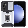 For Samsung Galaxy S24+ 5G Camera Shield Card Slot PC+TPU Phone Case(Silver) - Galaxy S24+ 5G Cases by PMC TechLife | Online Shopping South Africa | PMC TechLife