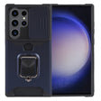 For Samsung Galaxy S24 Ultra 5G Camera Shield Card Slot PC+TPU Phone Case(Blue) - Galaxy S24 Ultra 5G Cases by PMC TechLife | Online Shopping South Africa | PMC TechLife