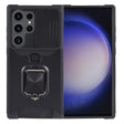 For Samsung Galaxy S24 Ultra 5G Camera Shield Card Slot PC+TPU Phone Case(Black) - Galaxy S24 Ultra 5G Cases by PMC TechLife | Online Shopping South Africa | PMC TechLife