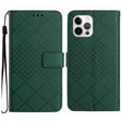 For iPhone 16 Pro Rhombic Grid Texture Leather Phone Case(Green) - iPhone 16 Pro Cases by PMC TechLife | Online Shopping South Africa | PMC TechLife | Buy Now Pay Later Mobicred